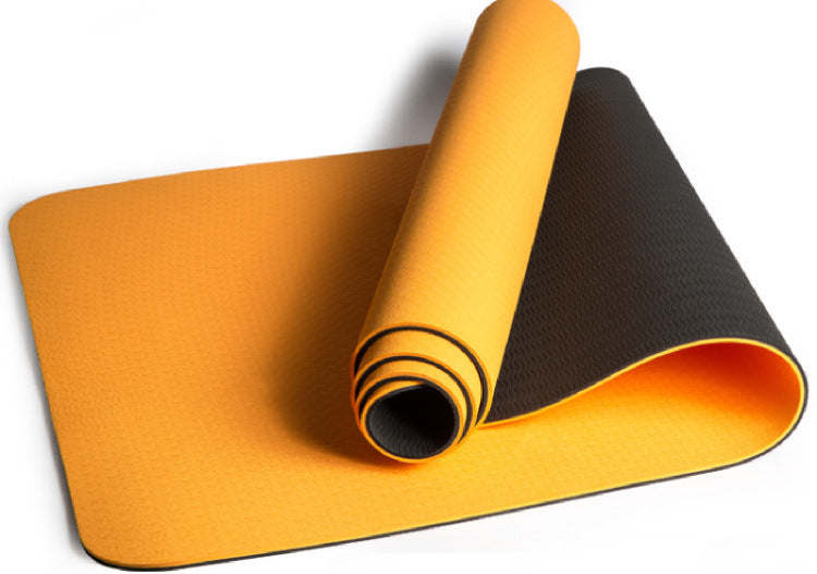 Lengthened Non-Slip Two-Color Yoga Mat