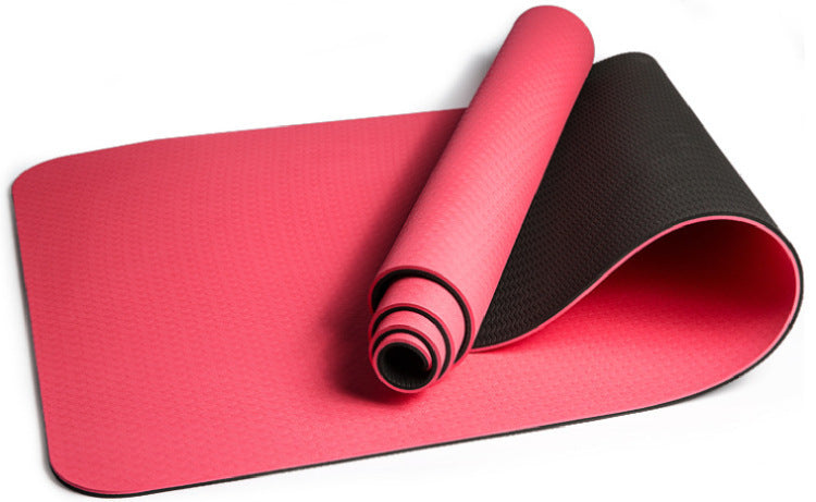 Lengthened Non-Slip Two-Color Yoga Mat