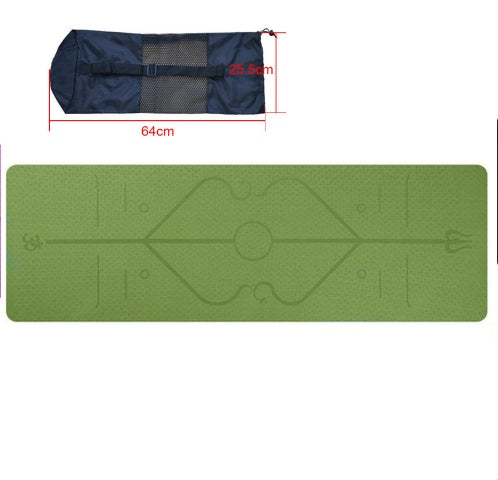 Tpe yoga mat body position line 6mm non-slip