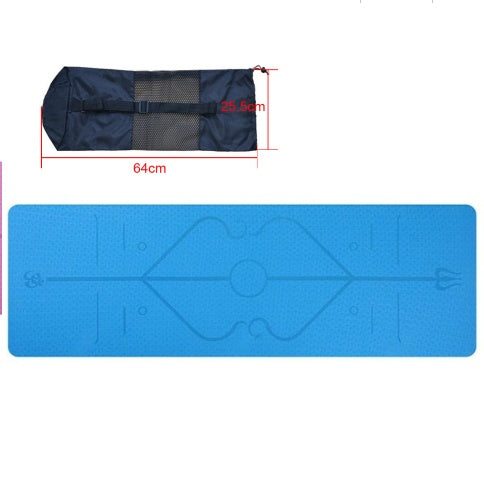 Tpe yoga mat body position line 6mm non-slip