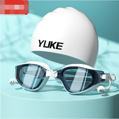 HD Fog Waterproof Large Frame Swimming Glasses