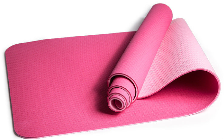 Lengthened Non-Slip Two-Color Yoga Mat