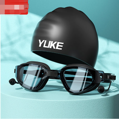 HD Fog Waterproof Large Frame Swimming Glasses